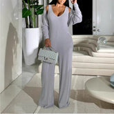Design Sense Out Casual Slim Fit Sexy And Personalized Fashion Women's Jumpsuit - kinko
